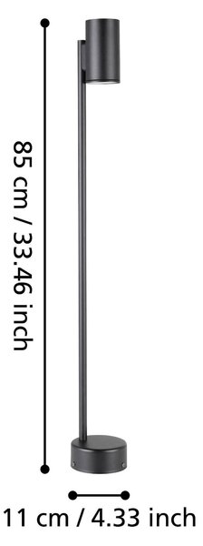 VENKOVNÍ STOJACÍ LAMPA 11/85 cm Eglo - Venkovní světla