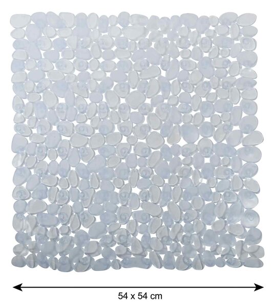 MSV protiskluzová podložka do sprchy GALETS, průhledná, PVC, 53 x 53 cm