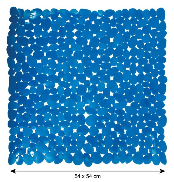 MSV protiskluzová podložka do sprchy GALETS, tmavě modrá, PVC, 53 x 53 cm