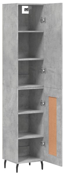 Skříň highboard betonově šedá 34,5x34x180 cm kompozitní dřevo 3199125