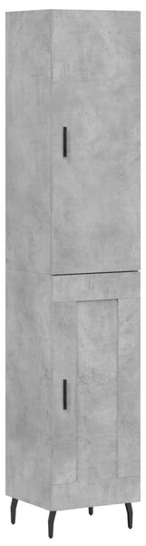 Skříň highboard betonově šedá 34,5x34x180 cm kompozitní dřevo 3199125