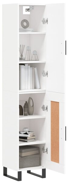 Skříň highboard bílá 34,5 x 34 x 180 cm kompozitní dřevo 3199129