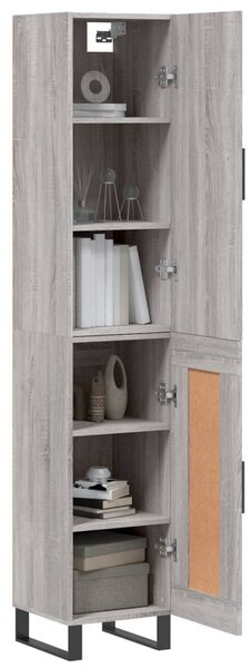 Skříň highboard šedá sonoma 34,5 x 34 x 180 cm kompozitní dřevo 3199135