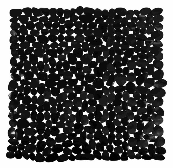 MSV protiskluzová podložka do sprchy GALETS, černá, PVC, 53 x 53 cm