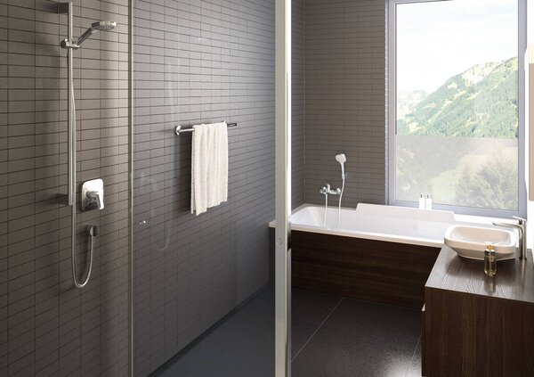 Hansgrohe Croma Select E sada se sprchovým držákem 1jet se sprchovou hadicí 160 cm, bílá/chrom 26412400