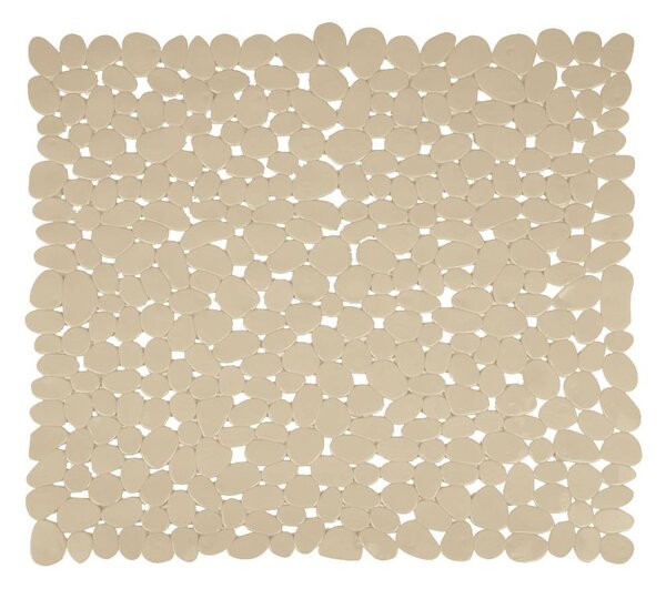 MSV protiskluzová podložka do sprchy GALETS, béžová, PVC, 53 x 53 cm