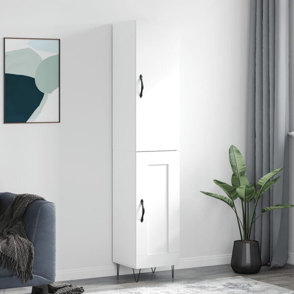 Skříň highboard bílá 34,5 x 34 x 180 cm kompozitní dřevo 3199137