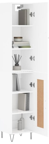 Skříň highboard bílá 34,5 x 34 x 180 cm kompozitní dřevo 3199137