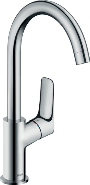 Hansgrohe Logis páková umyvadlová baterie 210 s otočným výtokem a odtokovou soupravou s táhlem, chrom 71130000