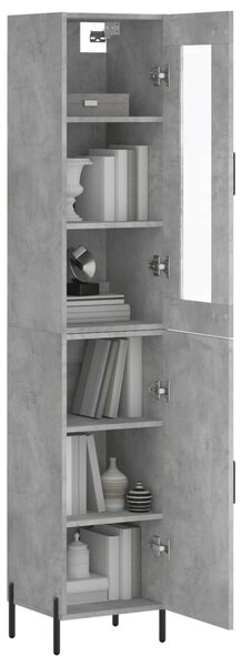 Skříň highboard betonově šedá 34,5x34x180 cm kompozitní dřevo 3199181
