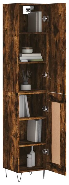 Skříň highboard kouřový dub 34,5 x 34 x 180 cm kompozitní dřevo 3199142