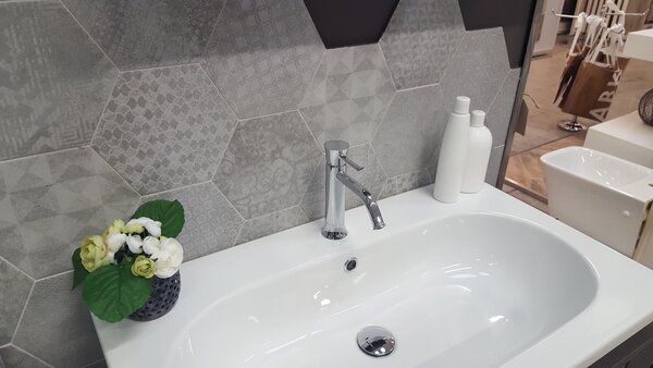 Teorema Scaccomatto - umyvadlová baterie stojánková s Push-Open zátkou, výška 83 mm, chrom 8Y301
