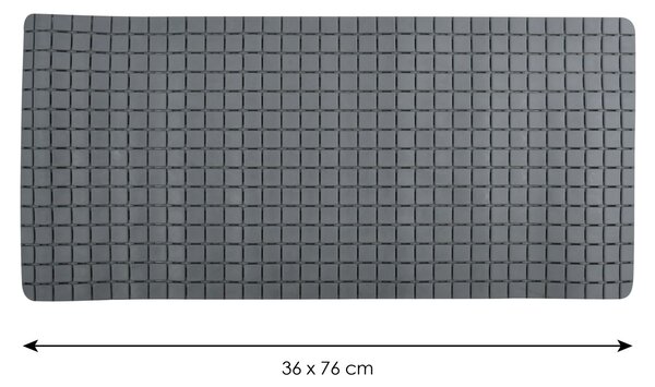 MSV protiskluzová podložka do vany QUADRO Premium, šedá, SBS kaučuk, 36 x 76 cm