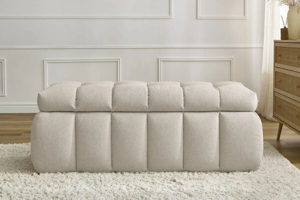 Bobochic Paris Béžová lavice Mont-Blanc 144 cm s úložným prostorem