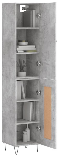 Skříň highboard betonově šedá 34,5x34x180 cm kompozitní dřevo 3199141
