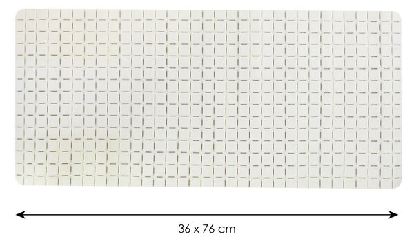 MSV protiskluzová podložka do vany QUADRO Premium, bílá, SBS kaučuk, 36 x 76 cm