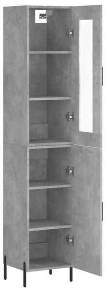 Skříň highboard betonově šedá 34,5x34x180 cm kompozitní dřevo 3199181
