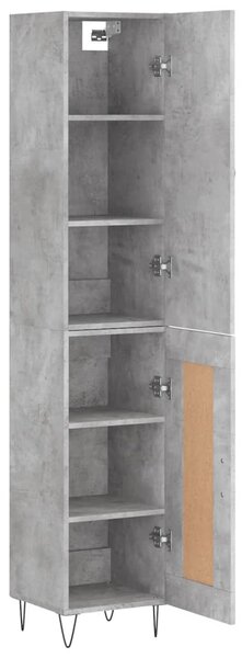 Skříň highboard betonově šedá 34,5x34x180 cm kompozitní dřevo 3199141