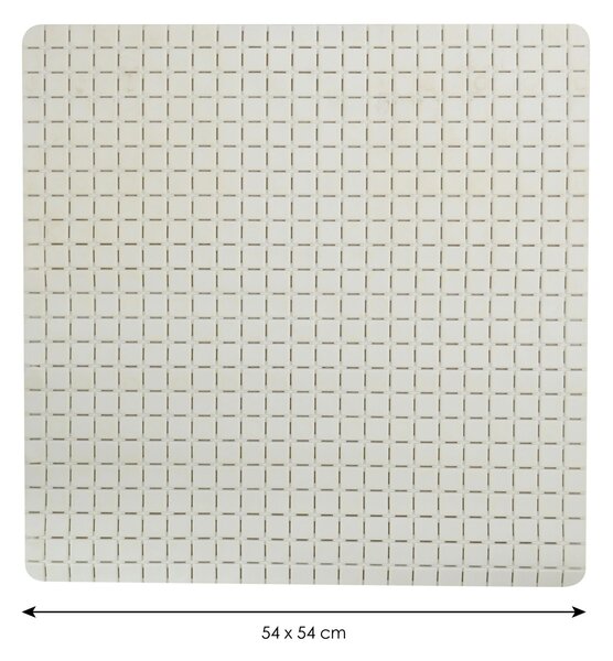 MSV protiskluzová podložka do sprchy QUADRO Premium, bílá, SBS kaučuk, 54 x 54 cm