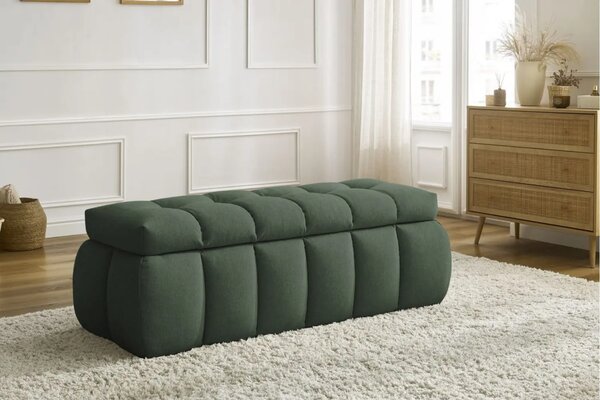 Bobochic Paris Zelená lavice Mont-Blanc 144 cm s úložným prostorem