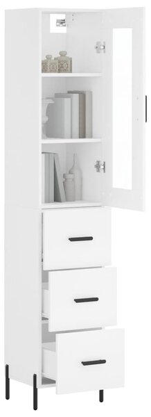 Skříň highboard bílá 34,5 x 34 x 180 cm kompozitní dřevo 3199241