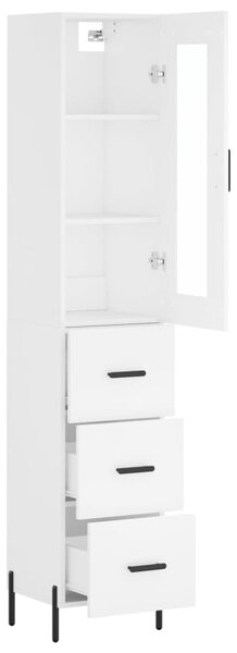 Skříň highboard bílá 34,5 x 34 x 180 cm kompozitní dřevo 3199241