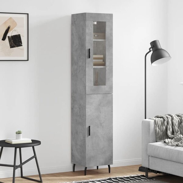 Skříň highboard betonově šedá 34,5x34x180 cm kompozitní dřevo 3199189