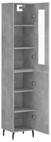 Skříň highboard betonově šedá 34,5x34x180 cm kompozitní dřevo 3199189