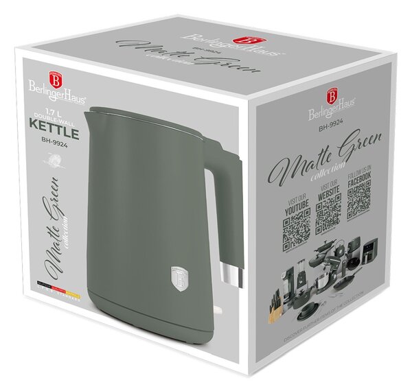 Rychlovarná konvice s dvojitou stěnou 1,7 L Matte Green Collection