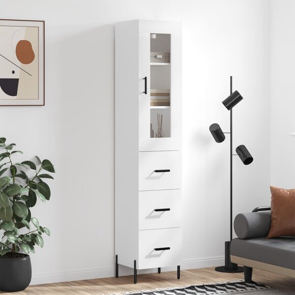 Skříň highboard bílá 34,5 x 34 x 180 cm kompozitní dřevo 3199241