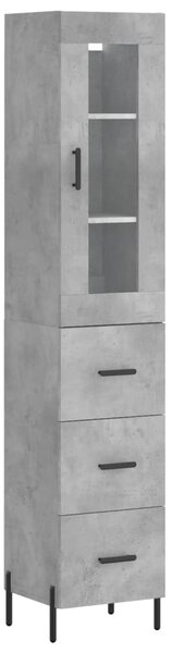 Skříň highboard betonově šedá 34,5x34x180 cm kompozitní dřevo 3199245