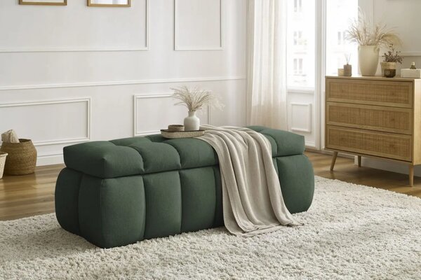 Bobochic Paris Zelená lavice Mont-Blanc 144 cm s úložným prostorem