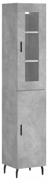 Skříň highboard betonově šedá 34,5x34x180 cm kompozitní dřevo 3199189