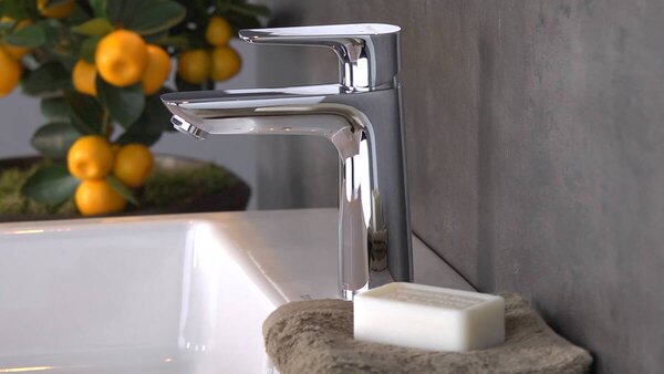 Hansgrohe Talis E Páková umyvadlová baterie 110 s odtokovou soupravou s táhlem, chrom 71710000