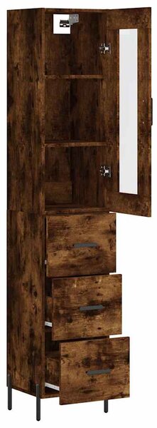 Skříň highboard kouřový dub 34,5 x 34 x 180 cm kompozitní dřevo 3199246