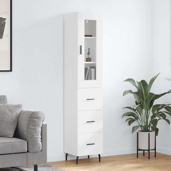 Skříň highboard bílá 34,5 x 34 x 180 cm kompozitní dřevo 3199249