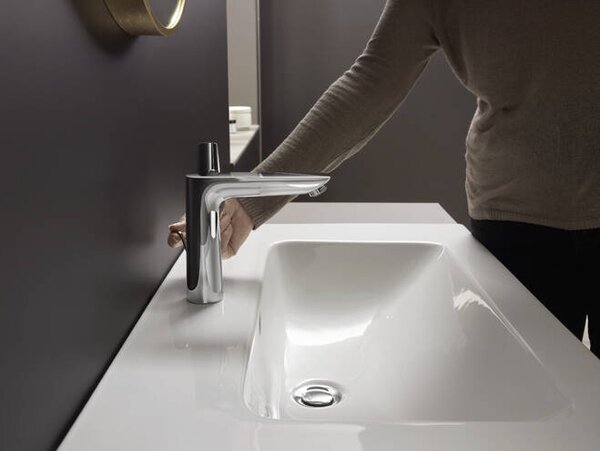 Hansgrohe Talis E Páková umyvadlová baterie 150 s odtokovou soupravou s táhlem, chrom 71754000