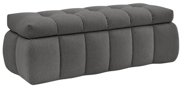 Bobochic Paris Tmavě šedá lavice Mont-Blanc 144 cm s úložným prostorem
