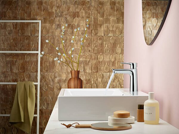 Hansgrohe Talis E Páková umyvadlová baterie 110 s odtokovou soupravou s táhlem, chrom 71710000