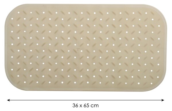 MSV protiskluzová podložka do vany CLASS Premium, béžová, SBS kaučuk, 36 x 65 cm