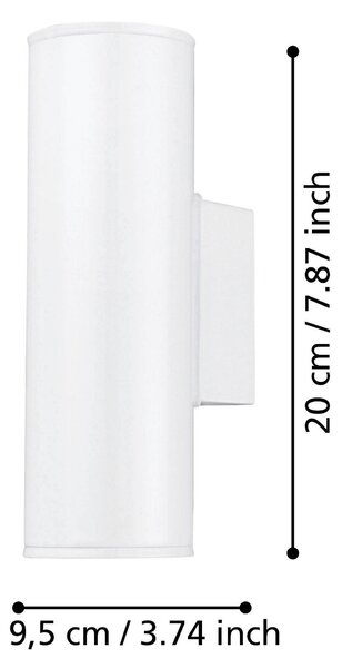 VENKOVNÍ NÁSTĚNNÉ SVÍTIDLO, 9,5/20 cm Eglo - Venkovní nástěnná světla
