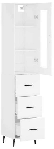 Skříň highboard bílá 34,5 x 34 x 180 cm kompozitní dřevo 3199249