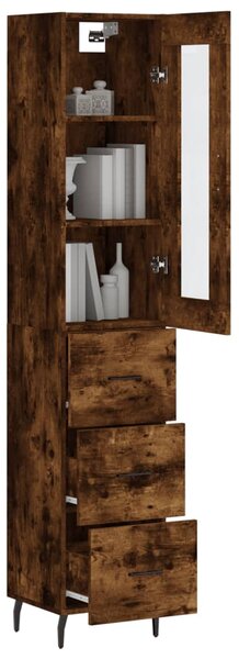 Skříň highboard kouřový dub 34,5 x 34 x 180 cm kompozitní dřevo 3199254