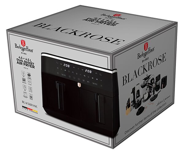 Horkovzdušná fritéza digitální dvojitá 4,5+4,5 L Black Rose Collection