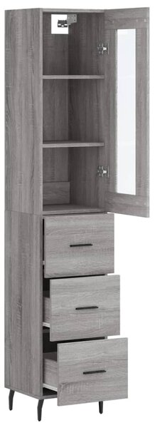 Skříň highboard šedá sonoma 34,5 x 34 x 180 cm kompozitní dřevo 3199255