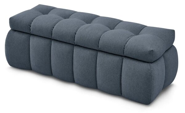 Bobochic Paris Tmavě modrá lavice Mont-Blanc 144 cm s úložným prostorem