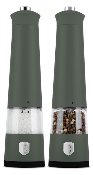 Mlýnek na pepř a sůl elektrický sada 2 ks Matte Green Collection