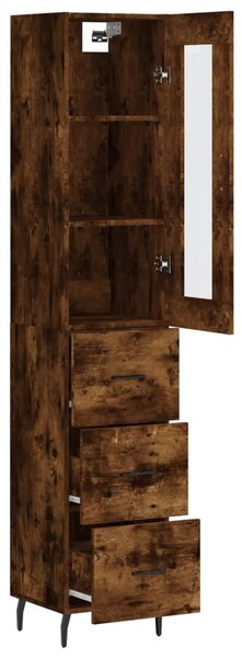 Skříň highboard kouřový dub 34,5 x 34 x 180 cm kompozitní dřevo 3199254