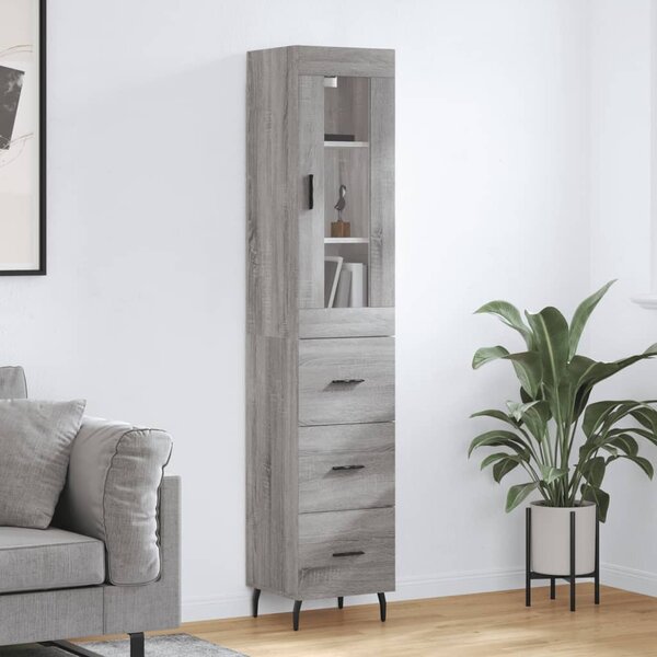 Skříň highboard šedá sonoma 34,5 x 34 x 180 cm kompozitní dřevo 3199255