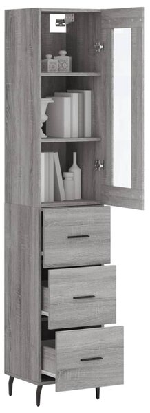 Skříň highboard šedá sonoma 34,5 x 34 x 180 cm kompozitní dřevo 3199255